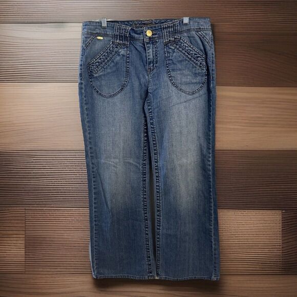 Sean John Womens Jeans Size 11 Blue Cotton Denim High Rise Y2K Relaxed Straight - Picture 1 of 7